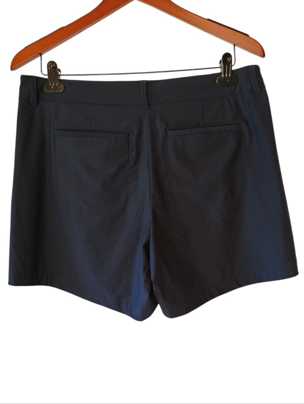 Spanx Women's Shineshine 4-Way Stretch Pull-On Navy Shorts - Picture 2 of 8